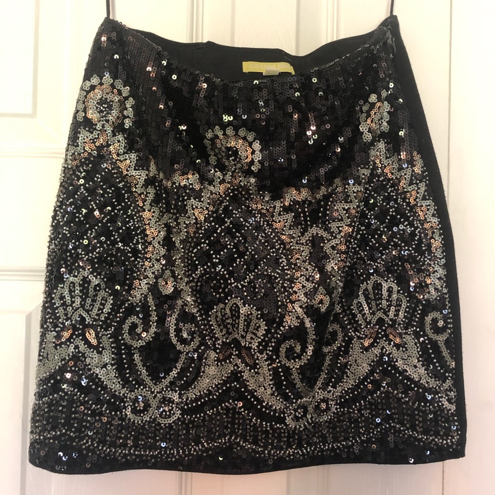 Gianni Bini Beaded Mini Skirt